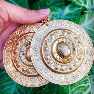 Egyptian Scarab Beetle Earrings ☥